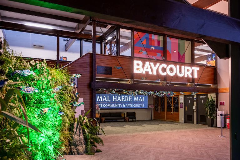 Baycourt frontage at night